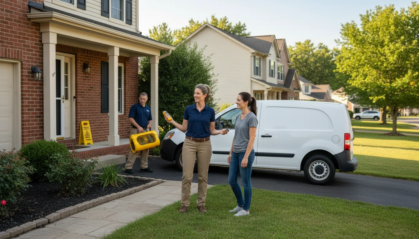 Residential water damage restoration in Roodhouse, IL